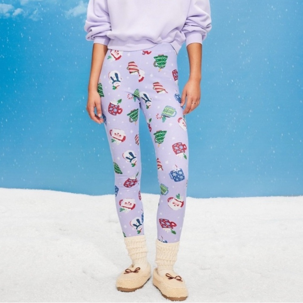 🆕 Old Navy Women's High-Waisted Waffle-Knit Pajama Leggings PJ Bottoms M 8-10